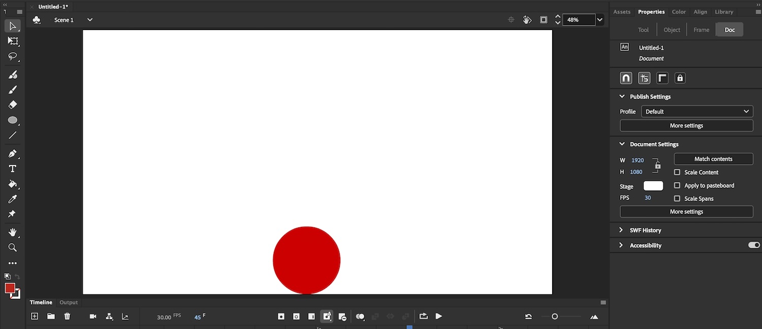 Move the ball to the bottom